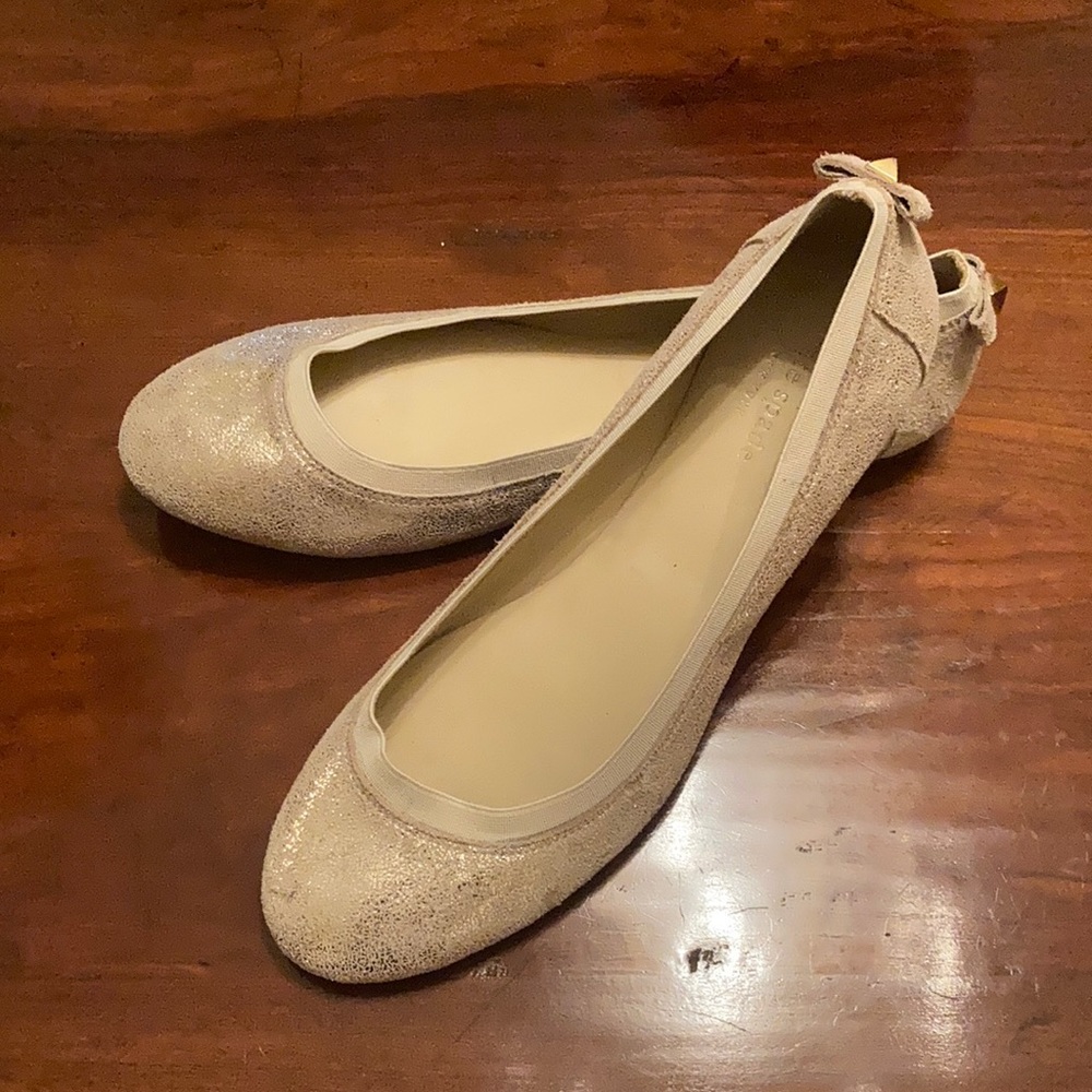 Kate Spade Gold Flats